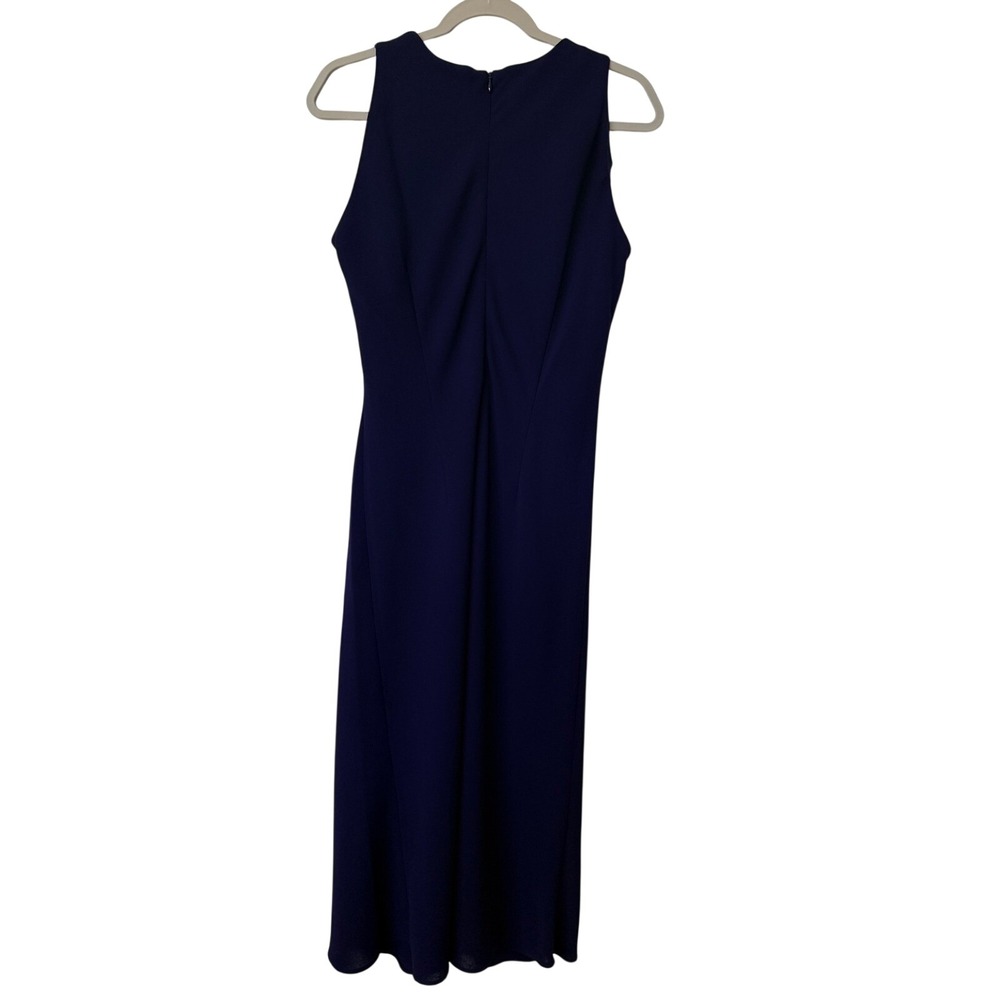 Evan-Picone Purple Sleeveless Keyhole Maxi Dress Rhinestone Clasp‎ Sz 12 Altered